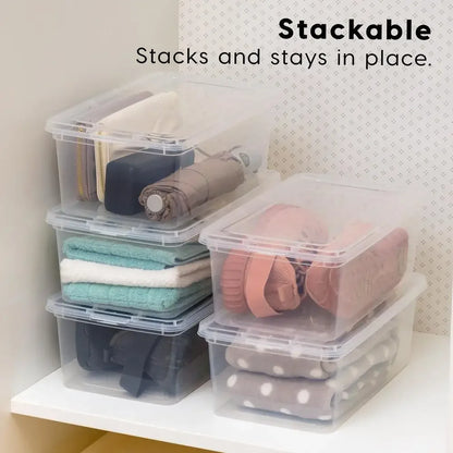 20 Pack Clear Stackable Totes