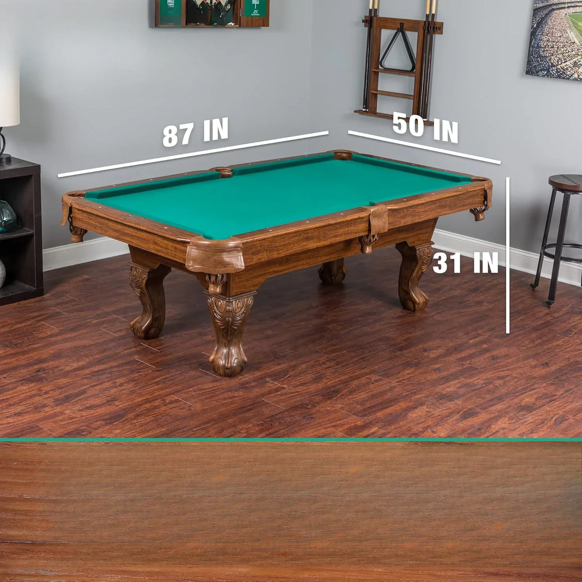 Billiard Bar-Size Pool Table 87 Inch