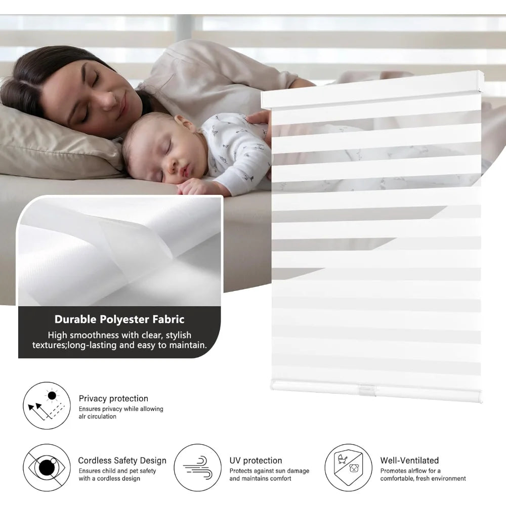 Cordless Zebra Blinds for Windows