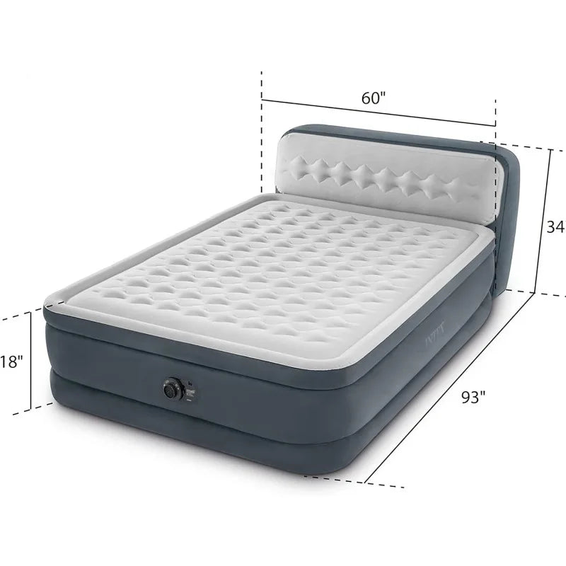 Deluxe Ultra Plush Air Mattress with Headboard