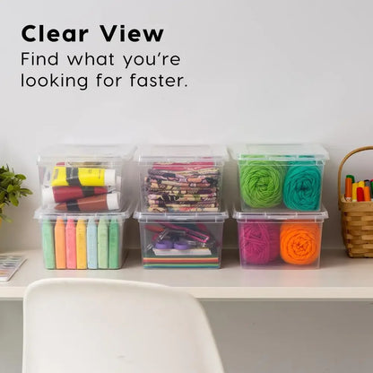 20 Pack Clear Stackable Totes