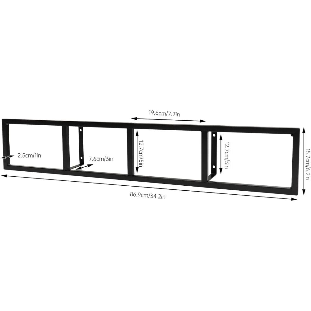 5 Piece Wall Mount Media Storage Rack