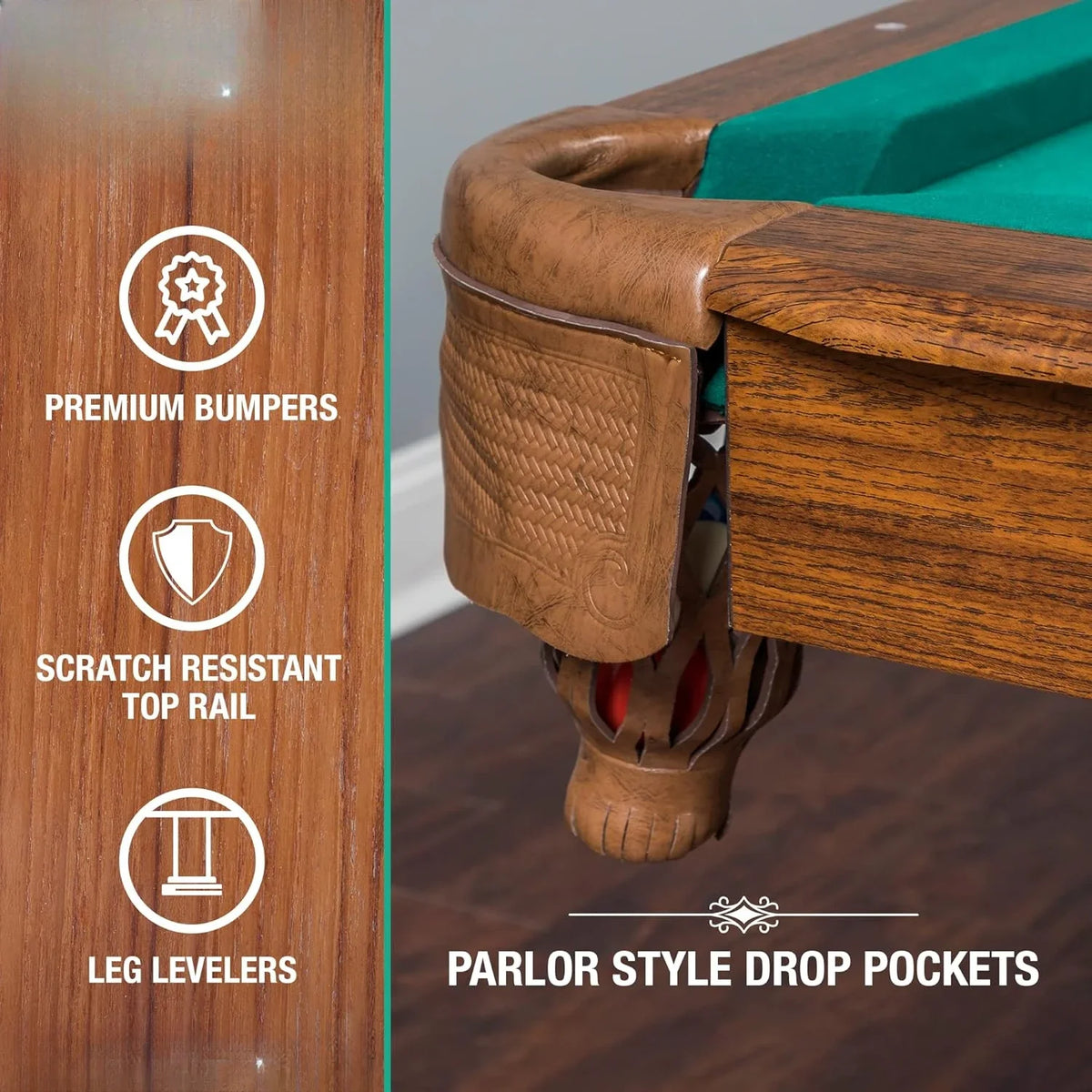 Billiard Bar-Size Pool Table 87 Inch